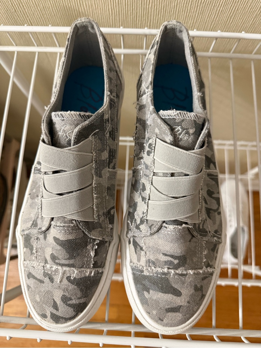 Blowfish Gray Camouflage Slip-On Women’s Sneakers